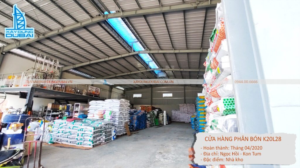 Những loại chi phí cần quan tâm khi xây dựng nhà thép tiền chế 1 Cong trinh nha kho phan bon k20l28 kon tum 3