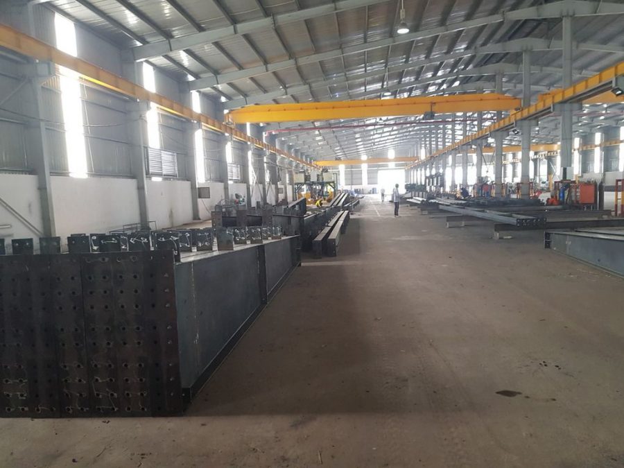Quy trình sản xuất gia công khung nhà thép thi công kho xưởng