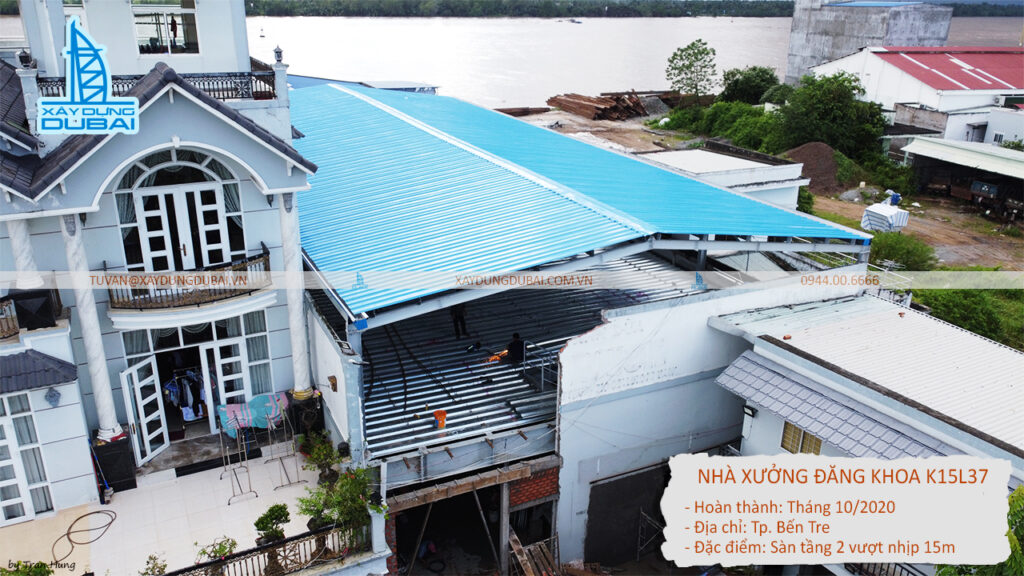 Công trình nhà tiền chế xưởng tinh dầu Đăng Khoa