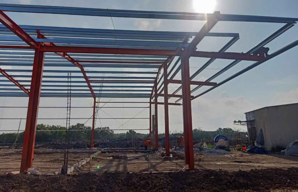 công trình nhà thép kho xưởng k18l35 tại bạc liêu 1