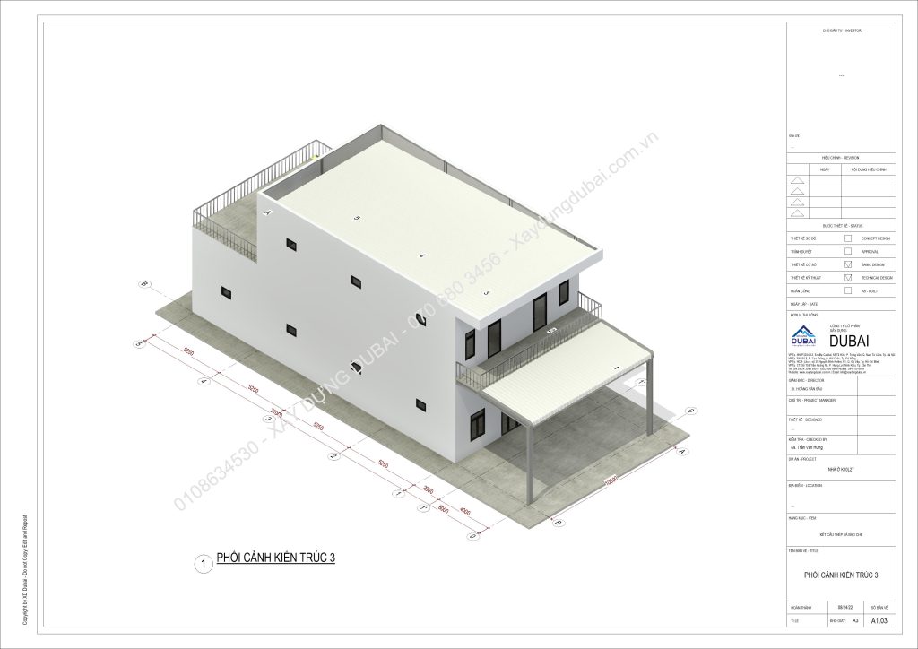 Kết cấu thép nhà dân dụng miễn phí 3 NO K10L27 CM D1805 23 Sheet A1 03 PHOI CANH KIEN TRUC 3