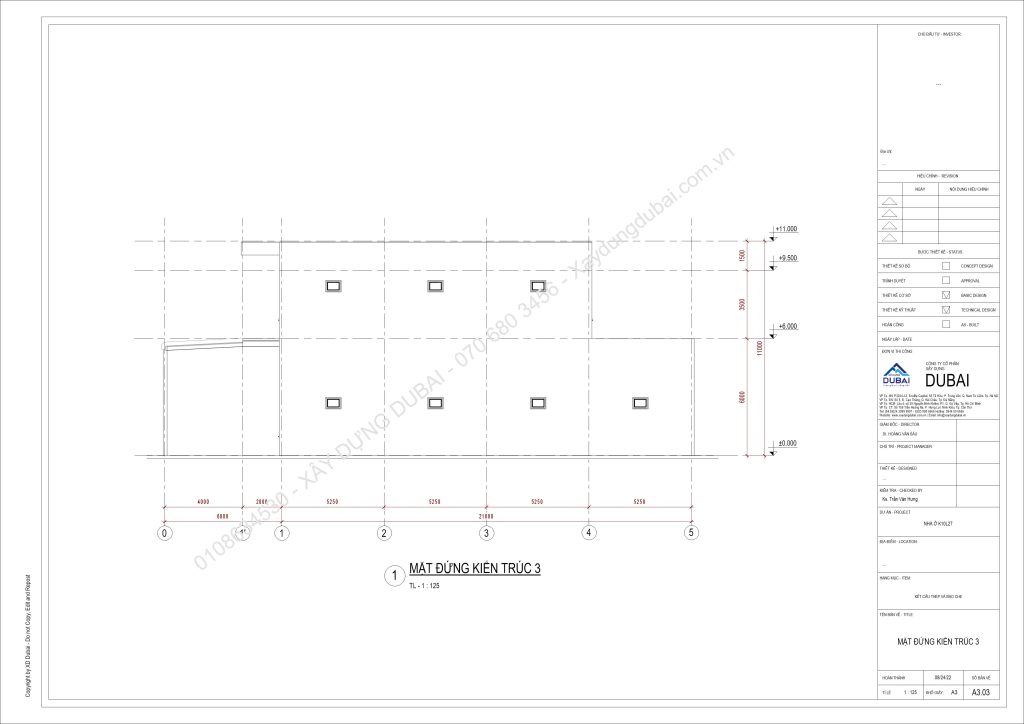 Kết cấu thép nhà dân dụng miễn phí 7 NO K10L27 CM D1805 23 Sheet A3 03 MAT DUNG KIEN TRUC 3