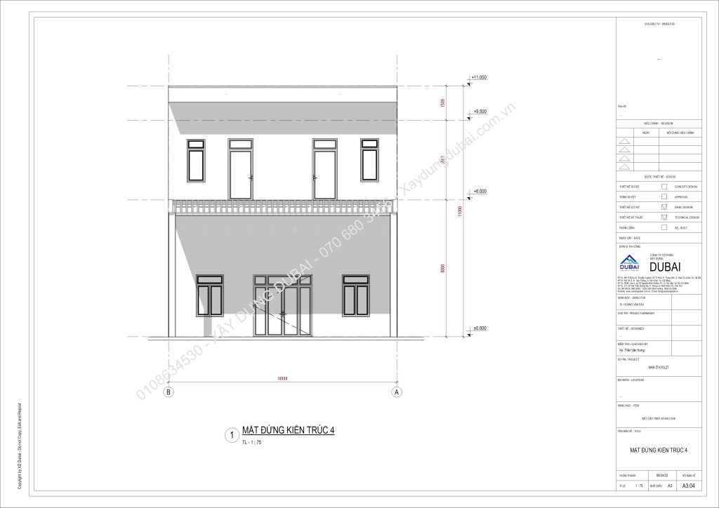 Kết cấu thép nhà dân dụng miễn phí 8 NO K10L27 CM D1805 23 Sheet A3 04 MAT DUNG KIEN TRUC 4