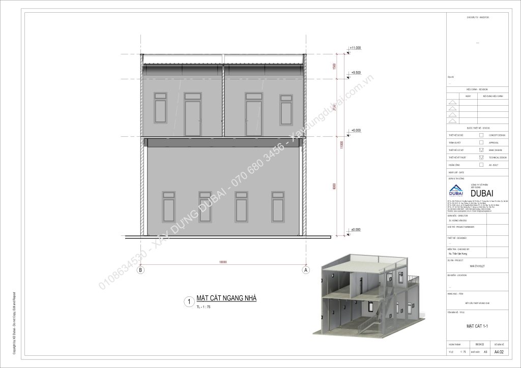 Kết cấu thép nhà dân dụng miễn phí 9 NO K10L27 CM D1805 23 Sheet A4 02 MAT CAT 1 1