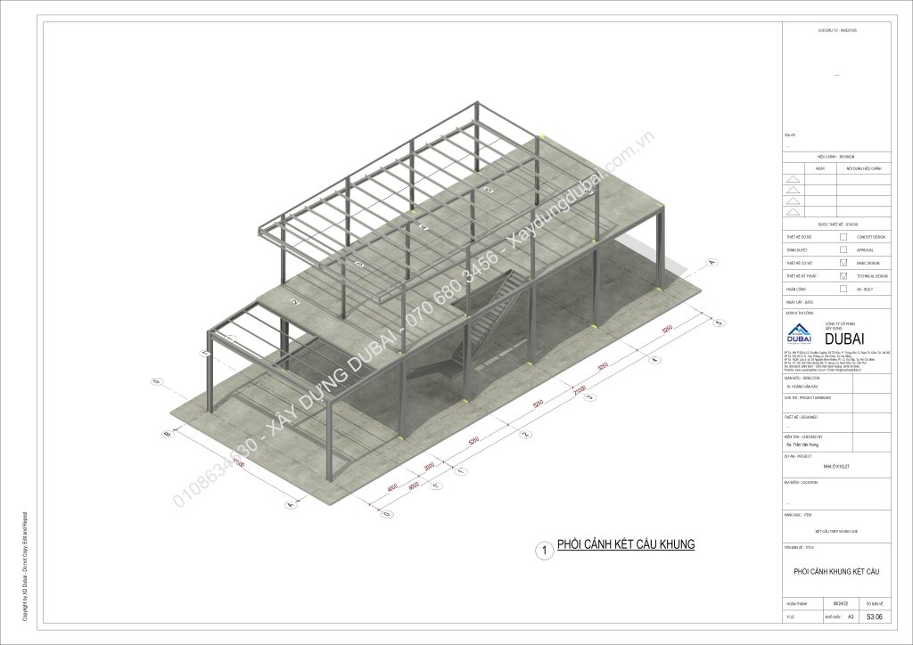 Kết cấu thép nhà dân dụng miễn phí 17 NO K10L27 CM D1805 23 Sheet S3 06 PHOI CANH KHUNG KET CAU