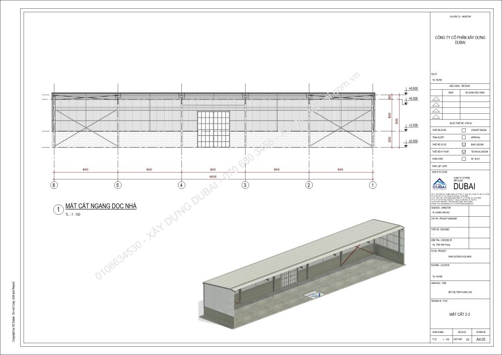 HỒ SƠ THIẾT KẾ NHÀ XƯỞNG RỘNG 12M DÀI 40M CAO 6M MIỄN PHÍ! 11 NX K12L40H6 Sheet A4 03 MAT CAT 2 2