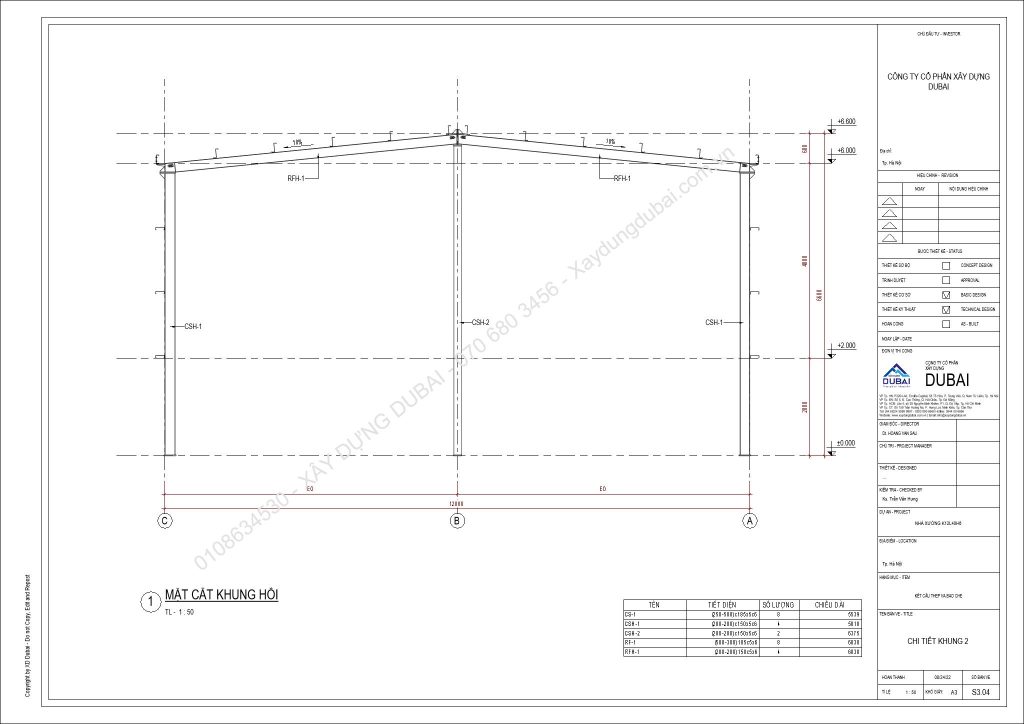 HỒ SƠ THIẾT KẾ NHÀ XƯỞNG RỘNG 12M DÀI 40M CAO 6M MIỄN PHÍ! 13 NX K12L40H6 Sheet S3 04 CHI TIET KHUNG 2