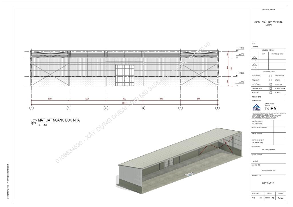 HỒ SƠ THIẾT KẾ NHÀ XƯỞNG RỘNG 18M DÀI 40M CAO 6M MIỄN PHÍ! 11 NX K18L40H6 Sheet A4 03 MAT CAT 2 2