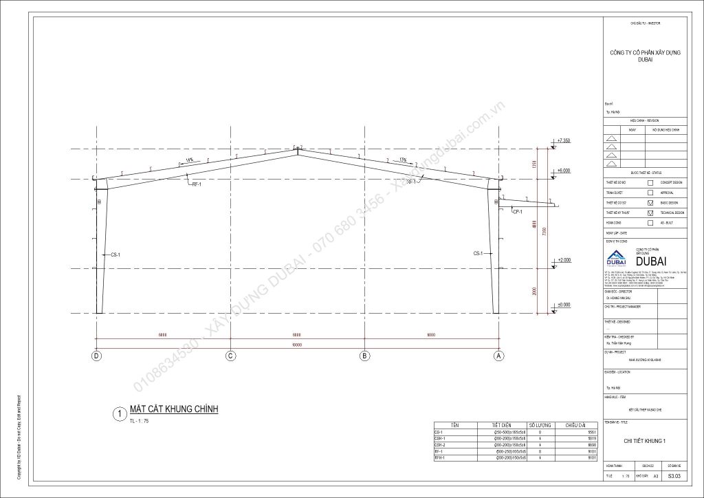 HỒ SƠ THIẾT KẾ NHÀ XƯỞNG RỘNG 18M DÀI 40M CAO 6M MIỄN PHÍ! 12 NX K18L40H6 Sheet S3 03 CHI TIET KHUNG 1