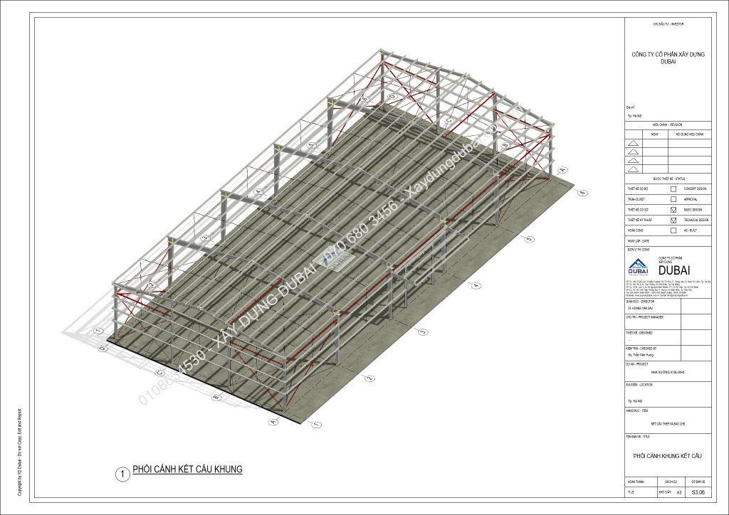 HỒ SƠ THIẾT KẾ NHÀ XƯỞNG RỘNG 18M DÀI 40M CAO 6M MIỄN PHÍ! 15 NX K18L40H6 Sheet S3 06 PHOI CANH KHUNG KET CAU