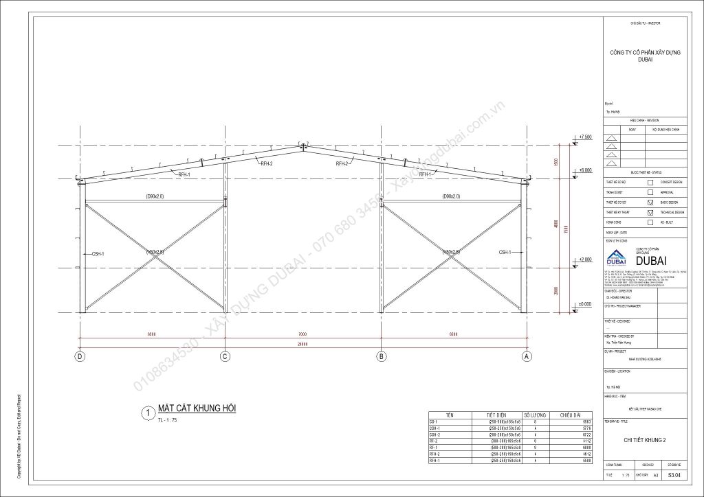 HỒ SƠ THIẾT KẾ NHÀ XƯỞNG RỘNG 20M DÀI 40M CAO 6M MIỄN PHÍ! 13 NX K20L40H6 Sheet S3 04 CHI TIET KHUNG 2