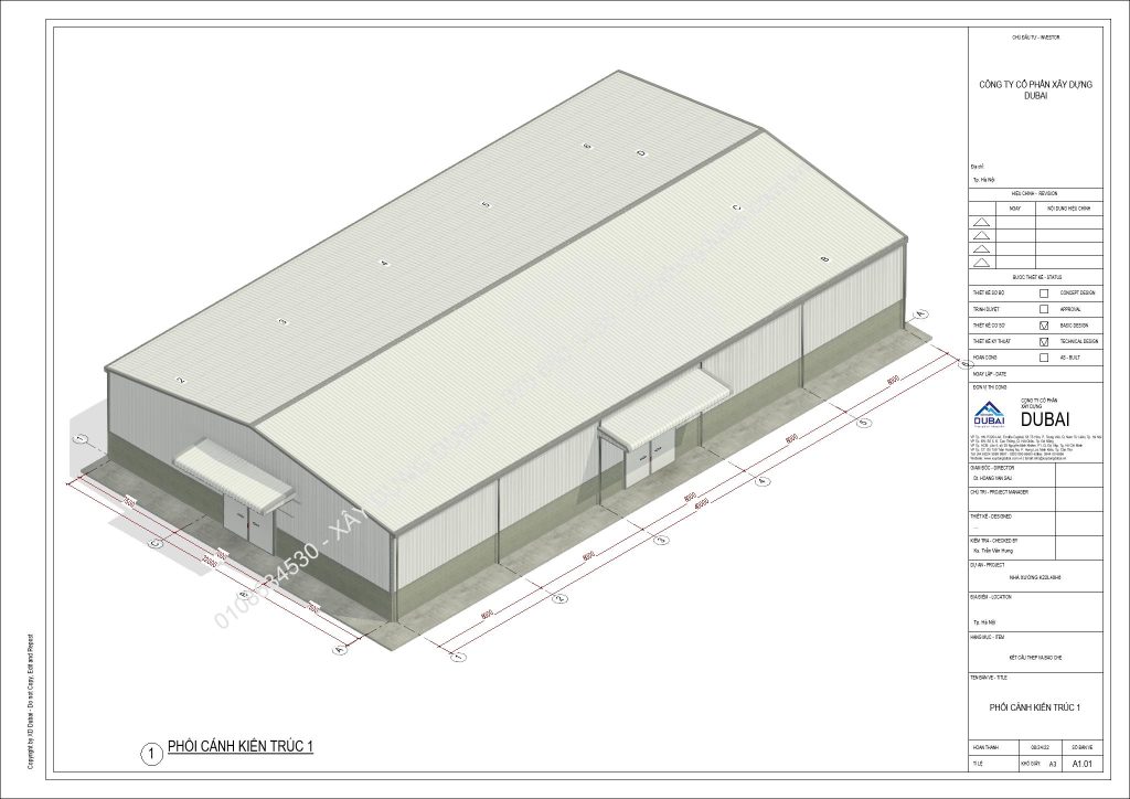 Hồ sơ thiết kế nhà xưởng rộng 22m dài 40m cao 6m miễn phí! 8 Hồ sơ thiêt kế nhà xưởng rộng 22m dài 40m