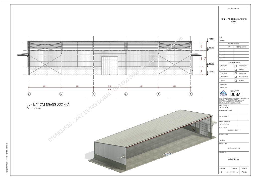HỒ SƠ THIẾT KẾ NHÀ XƯỞNG RỘNG 28M DÀI 40M CAO 6M MIỄN PHÍ! 11 NX K28L40H6 Sheet A4 03 MAT CAT 2 2