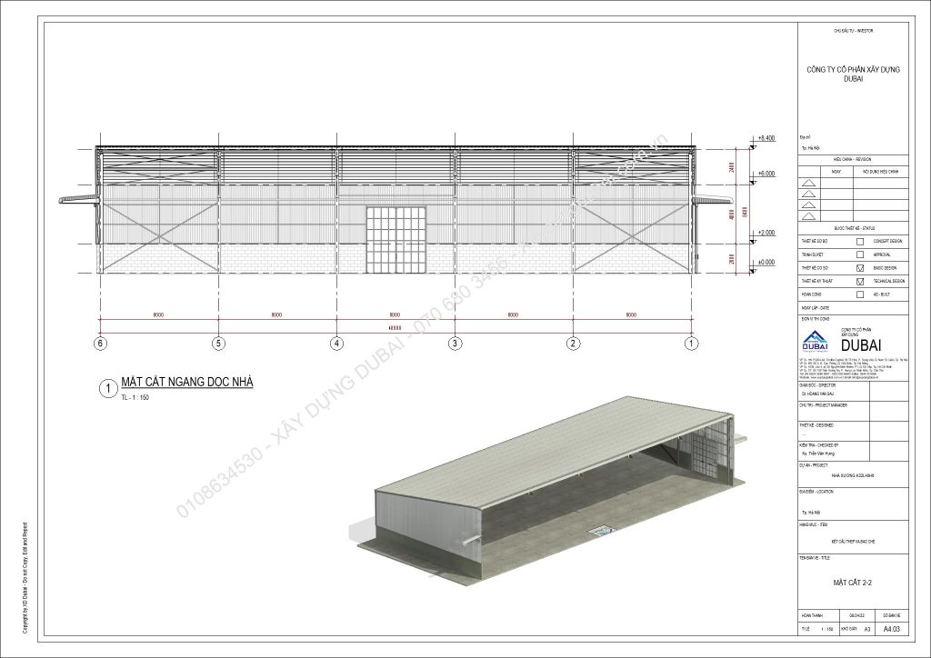HỒ SƠ THIẾT KẾ NHÀ XƯỞNG RỘNG 32M DÀI 40M CAO 6M MIỄN PHÍ! 11 NX K32L40H6 Sheet A4 03 MAT CAT 2 2