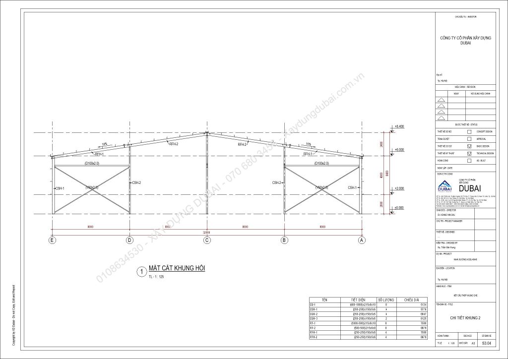 HỒ SƠ THIẾT KẾ NHÀ XƯỞNG RỘNG 32M DÀI 40M CAO 6M MIỄN PHÍ! 13 NX K32L40H6 Sheet S3 04 CHI TIET KHUNG 2