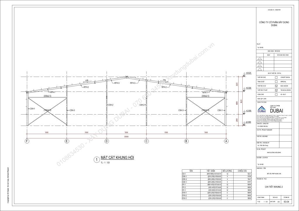 HỒ SƠ THIẾT KẾ NHÀ XƯỞNG RỘNG 35M DÀI 50M CAO 6M MIỄN PHÍ! 13 NX K35L50H6 Sheet S3 04 CHI TIET KHUNG 2