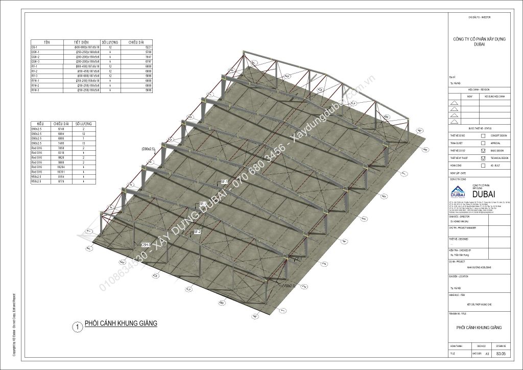 HỒ SƠ THIẾT KẾ NHÀ XƯỞNG RỘNG 35M DÀI 50M CAO 6M MIỄN PHÍ! 14 NX K35L50H6 Sheet S3 05 PHOI CANH KHUNG GIANG