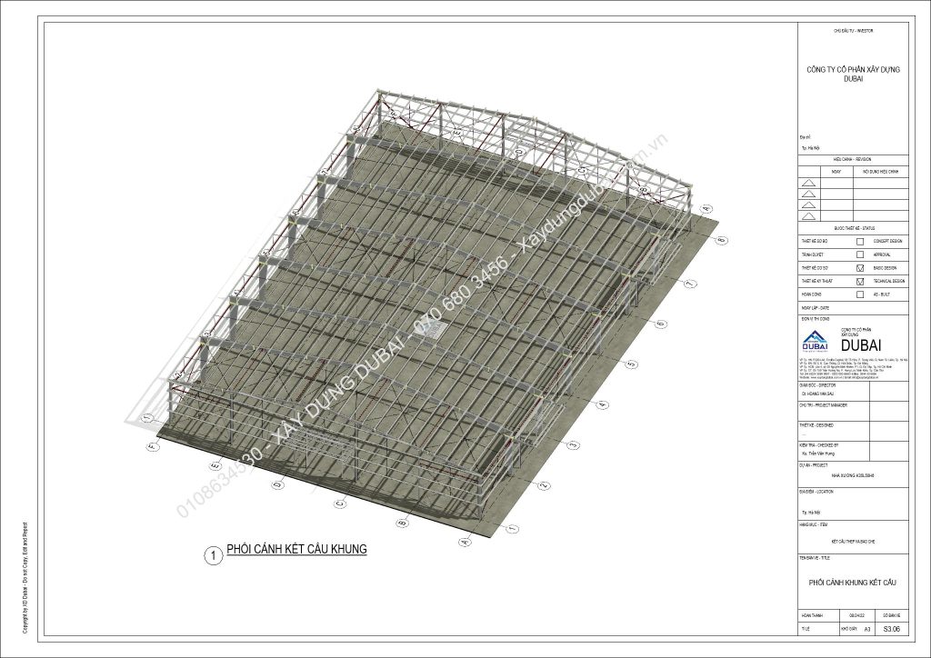 HỒ SƠ THIẾT KẾ NHÀ XƯỞNG RỘNG 35M DÀI 50M CAO 6M MIỄN PHÍ! 15 NX K35L50H6 Sheet S3 06 PHOI CANH KHUNG KET CAU