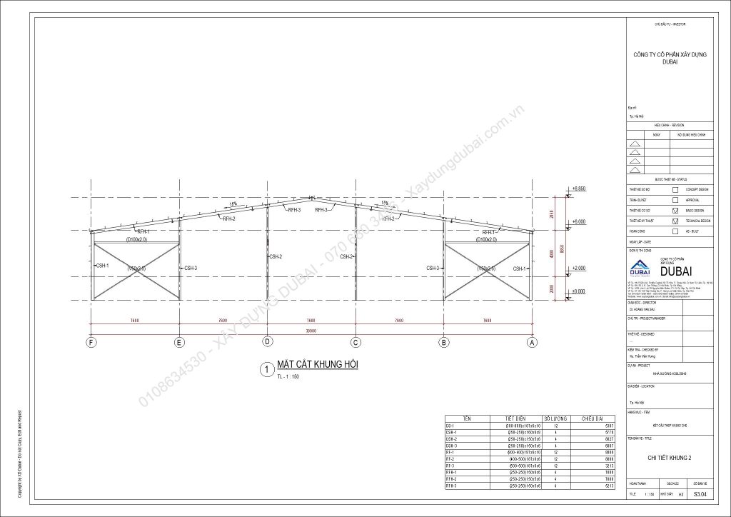 HỒ SƠ THIẾT KẾ NHÀ XƯỞNG RỘNG 38M DÀI 50M CAO 6M MIỄN PHÍ! 13 NX K38L50H6 Sheet S3 04 CHI TIET KHUNG 2