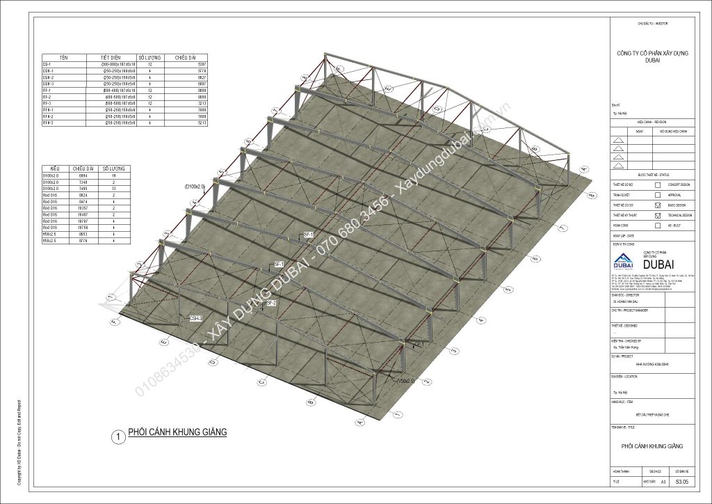 HỒ SƠ THIẾT KẾ NHÀ XƯỞNG RỘNG 38M DÀI 50M CAO 6M MIỄN PHÍ! 14 NX K38L50H6 Sheet S3 05 PHOI CANH KHUNG GIANG