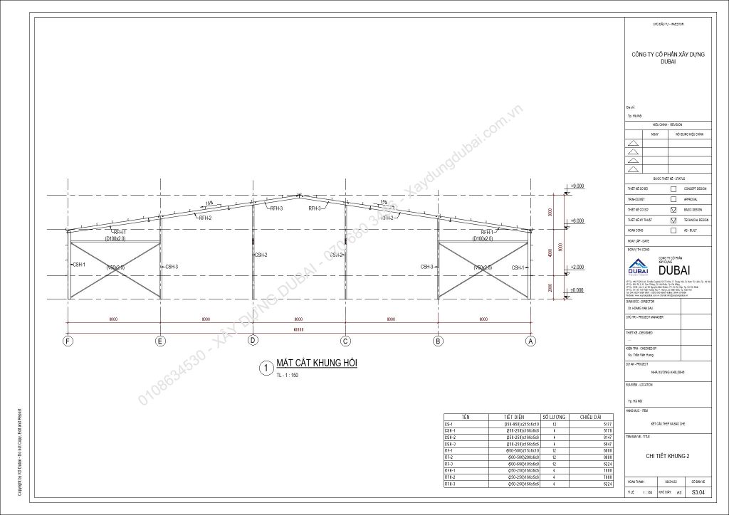 HỒ SƠ THIẾT KẾ NHÀ XƯỞNG RỘNG 40M DÀI 50M CAO 6M MIỄN PHÍ! 13 NX K40L50H6 Sheet S3 04 CHI TIET KHUNG 2