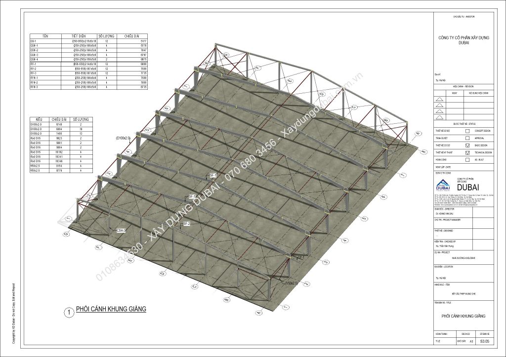 HỒ SƠ THIẾT KẾ NHÀ XƯỞNG RỘNG 42M DÀI 50M CAO 6M MIỄN PHÍ! 14 NX K42L50H6 Sheet S3 05 PHOI CANH KHUNG GIANG