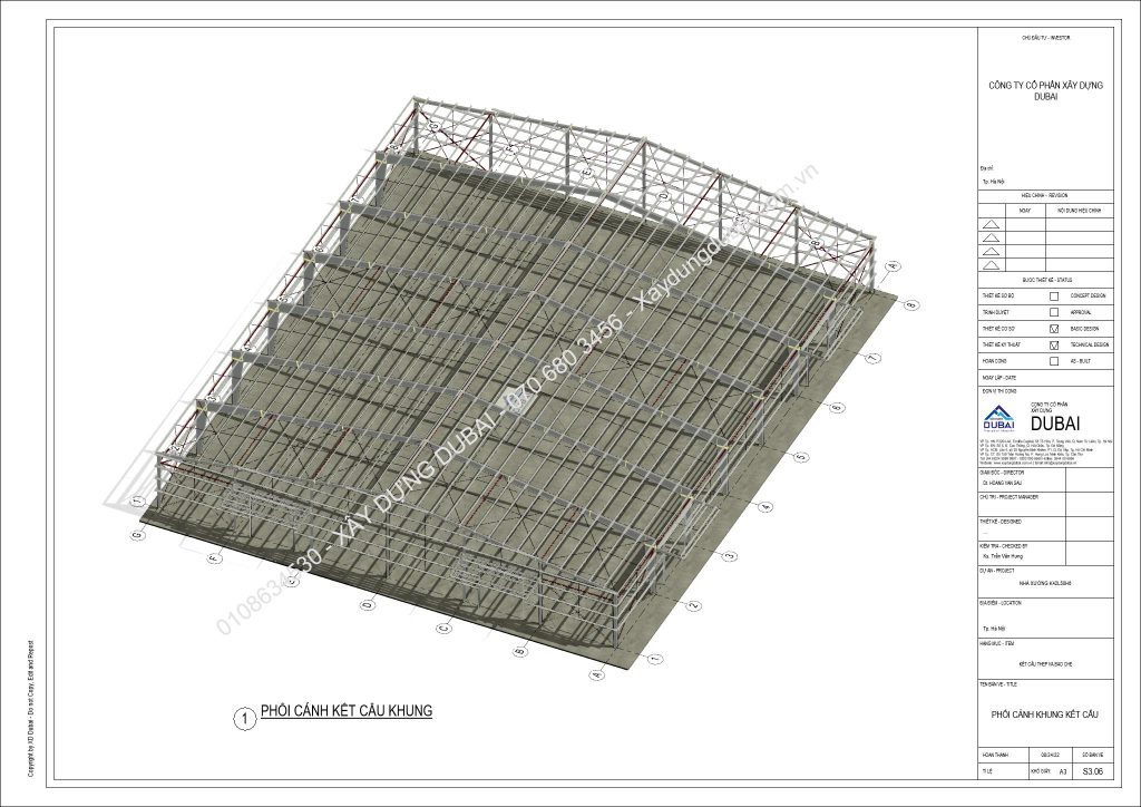 HỒ SƠ THIẾT KẾ NHÀ XƯỞNG RỘNG 42M DÀI 50M CAO 6M MIỄN PHÍ! 15 NX K42L50H6 Sheet S3 06 PHOI CANH KHUNG KET CAU