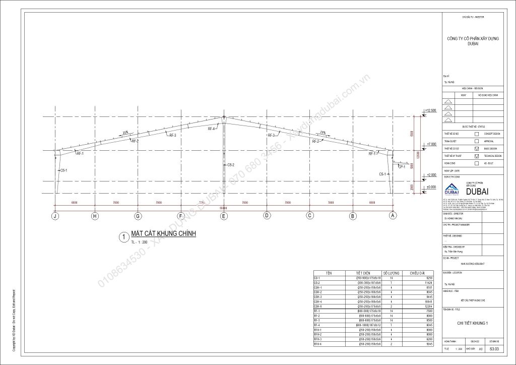 HỒ SƠ THIẾT KẾ NHÀ XƯỞNG RỘNG 55M DÀI 60M CAO 7M MIỄN PHÍ! 12 NX K55L60H7 Sheet S3 03 CHI TIET KHUNG 1