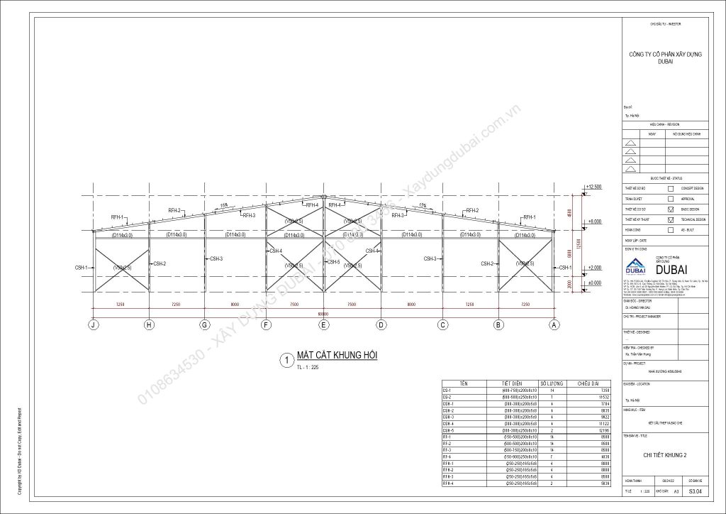 HỒ SƠ THIẾT KẾ NHÀ XƯỞNG RỘNG 60M DÀI 60M CAO 8M MIỄN PHÍ! 13 NX K60L60H8 Sheet S3 04 CHI TIET KHUNG 2