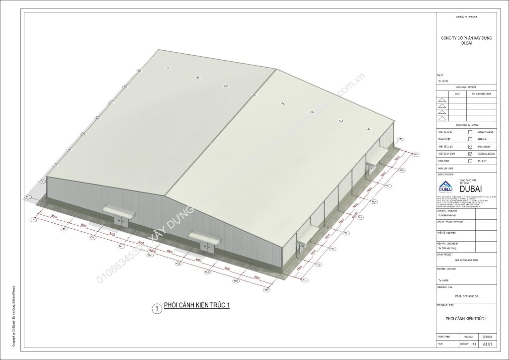 HỒ SƠ THIẾT KẾ NHÀ XƯỞNG RỘNG 65M DÀI 60M CAO 8M MIỄN PHÍ! 16 Nhà xưởng rộng 65m