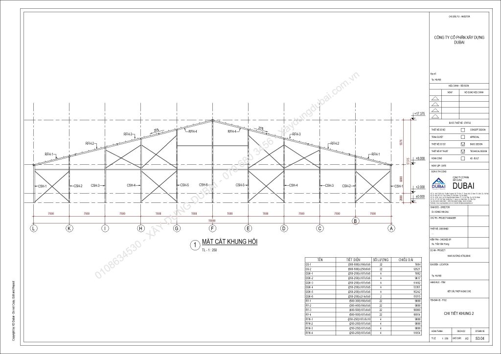 HỒ SƠ THIẾT KẾ NHÀ XƯỞNG RỘNG 75M DÀI 90M CAO 8M MIỄN PHÍ! 13 NX K75L90H8 Sheet S3 04 CHI TIET KHUNG 2