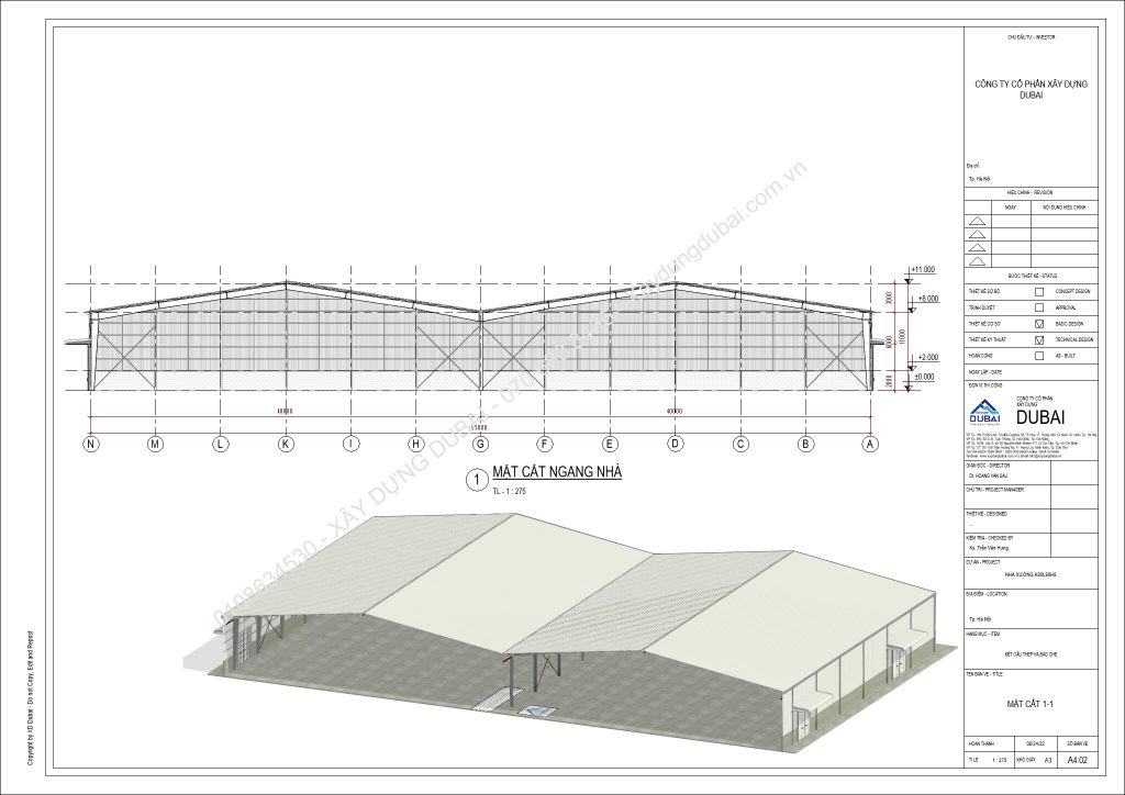 HỒ SƠ THIẾT KẾ NHÀ XƯỞNG RỘNG 80M DÀI 90M CAO 8M MIỄN PHÍ! 10 NX K80L90H8 Sheet A4 02 MAT CAT 1 1