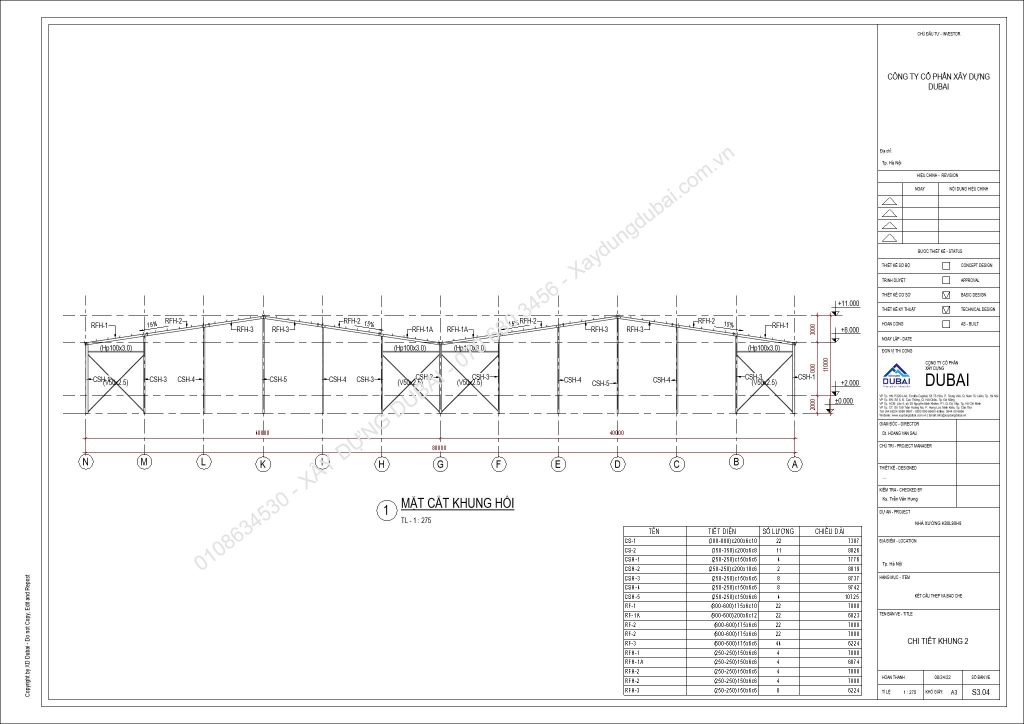 HỒ SƠ THIẾT KẾ NHÀ XƯỞNG RỘNG 80M DÀI 90M CAO 8M MIỄN PHÍ! 13 NX K80L90H8 Sheet S3 04 CHI TIET KHUNG 2