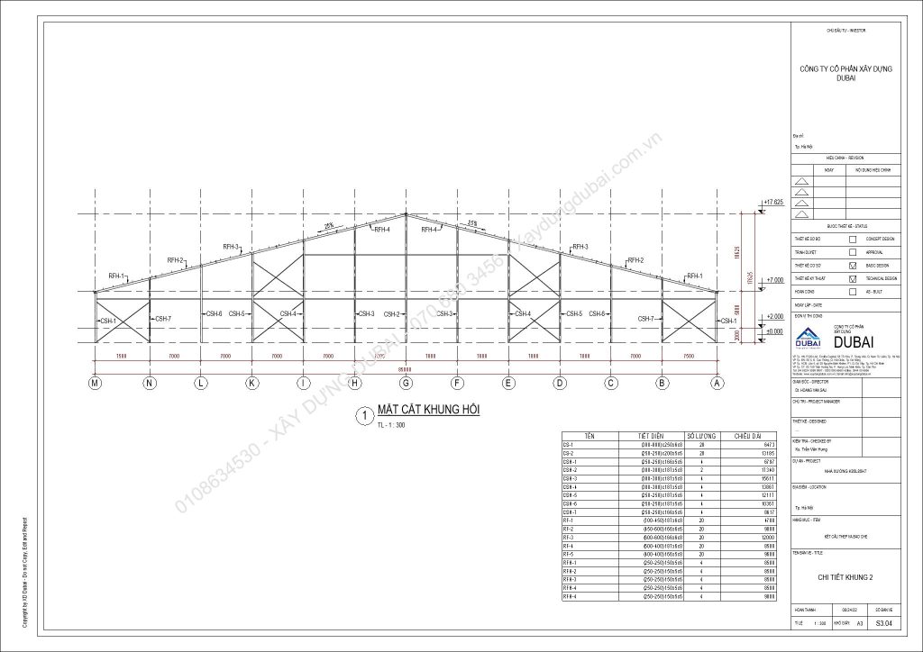 HỒ SƠ THIẾT KẾ NHÀ XƯỞNG RỘNG 85M DÀI 85M CAO 7M MIỄN PHÍ! 13 NX K85L85H7 Sheet S3 04 CHI TIET KHUNG 2