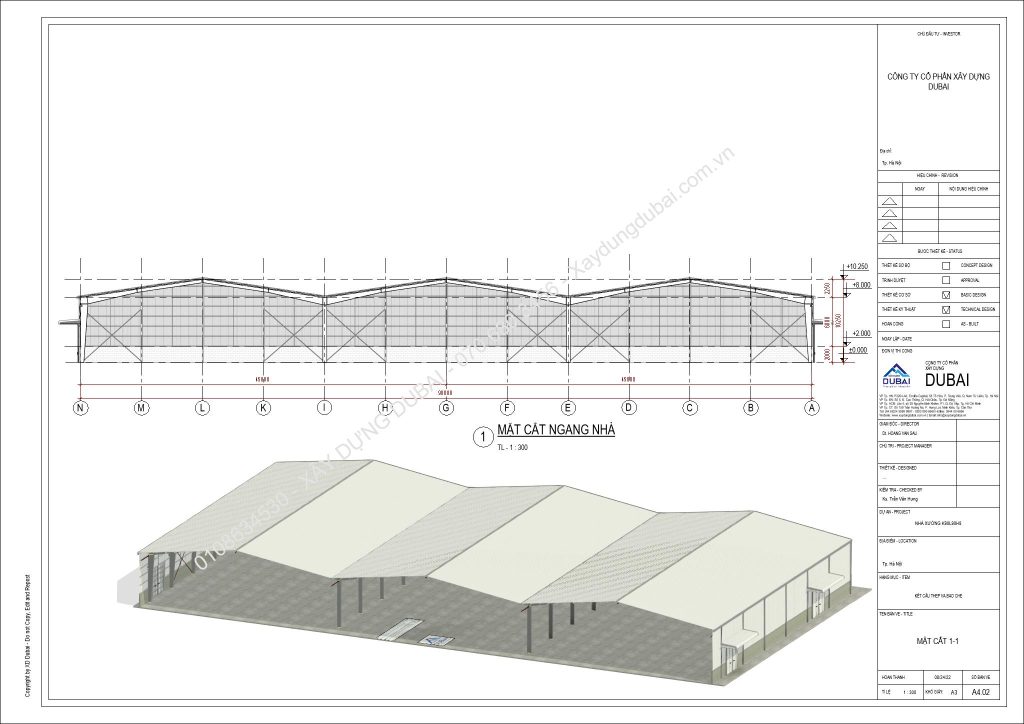 HỒ SƠ THIẾT KẾ NHÀ XƯỞNG RỘNG 90M DÀI 90M CAO 8M MIỄN PHÍ! 10 NX K90L60H7 Sheet A4 02 MAT CAT 1 1