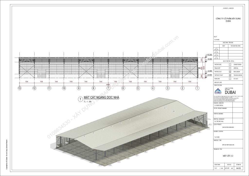 HỒ SƠ THIẾT KẾ NHÀ XƯỞNG RỘNG 90M DÀI 90M CAO 8M MIỄN PHÍ! 11 NX K90L60H7 Sheet A4 03 MAT CAT 2 2